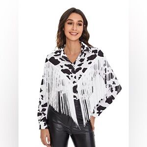 Cowgirl Fringe Blouse. Size XXL